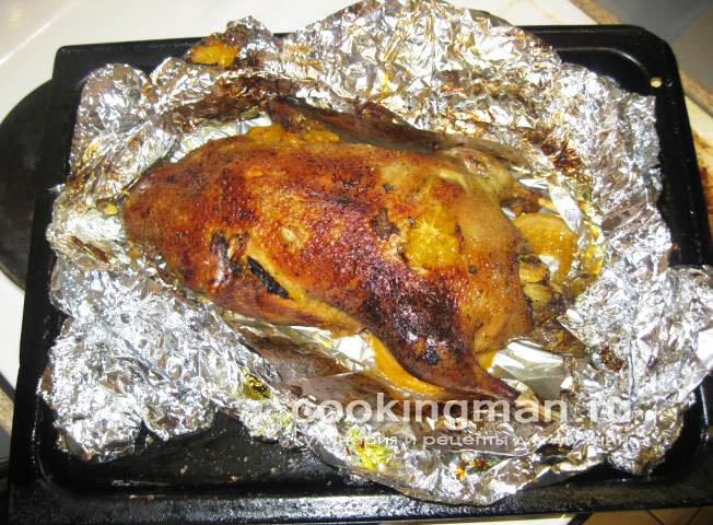 Новогодняя утка в духовке, пошаговый рецепт с фото