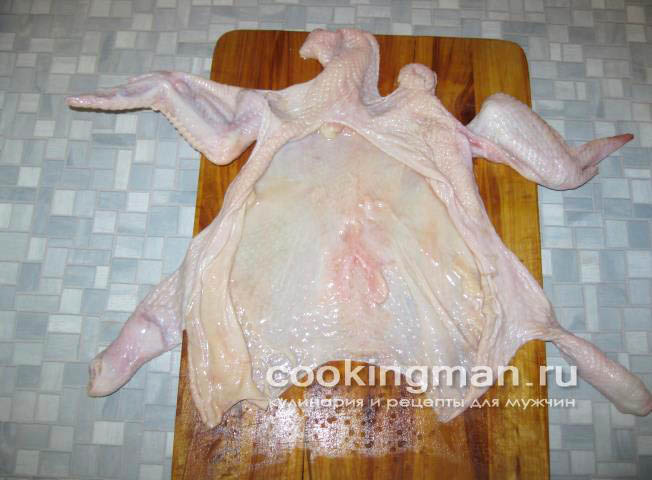 фаршированная курица в духовке