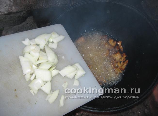 жареная картошка с салом