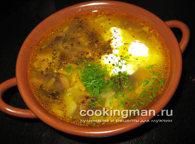 рецепт грибного супа из опят