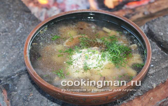суп с лесными грибами рецепт с фото