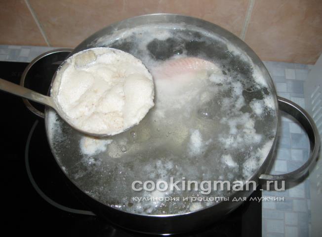 приготовление супа с фрикадельками