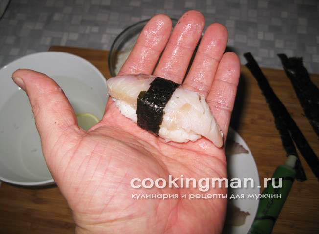 суши с копченой рыбой