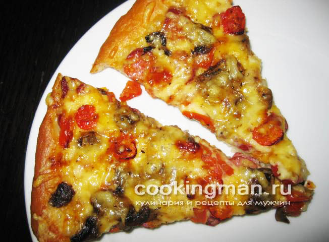 Как приготовить рецепт Пицца с колбасой и сыром