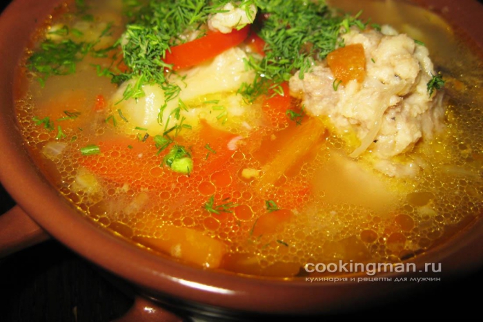 Фото супа с фрикадельками
