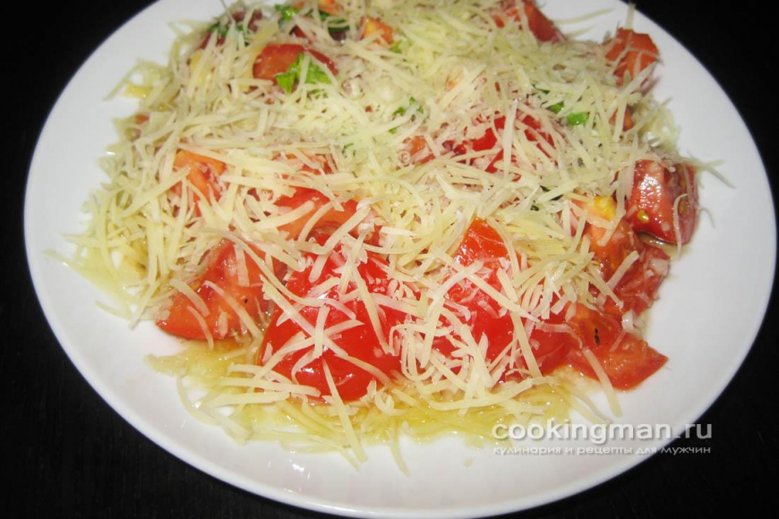 Фото салата из помидоров с пармезаном 