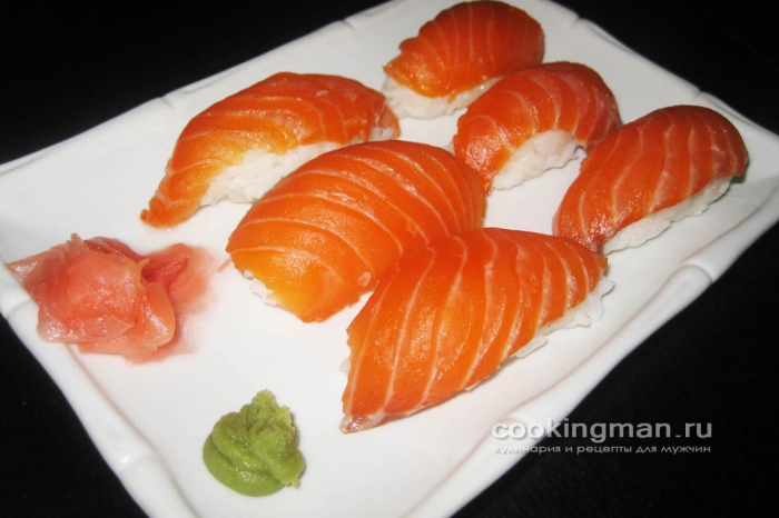 Фото суши с лососем