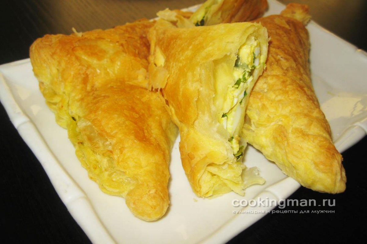 Ленивые пирожки с яйцом и зеленым луком