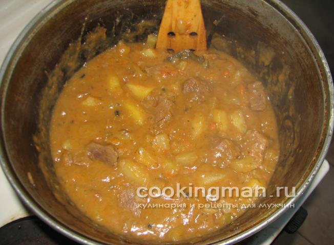 Картошка тушеная с мясом тушеная картошка